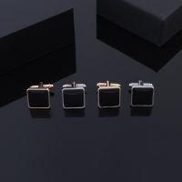 Men Fashion Luxury Shirts Cufflinks Black Square Buttons Classic Cuff Links High Quality Party Jewelry Lawer Gifts