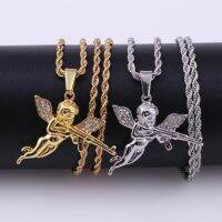 2023 Tendance Hip Hop Collier Femmes Glace Scellé Collier Hommes Bijoux ange Zircon Pendentif Serpent Chaîne Charme Accessoires Fashion Chain Necklace