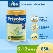 Mẫu mới Sữa Bột Frisolac Gold 2 lon thiếc 850G - cho trẻ từ 6-12 tháng tuổi