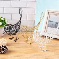 【CC】✆  Hollow Iron Wire Artificial Fashionable bedroom Furnishing Table Desk Ornaments Decoration