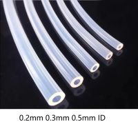 0.2mm 0.3mm 0.5mm ID transparent silicone Tubing silicon capillary tube flexible clear silica gel hose Silicone Rubber Pipe