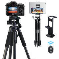 3366 ขาตั้งกล้องอลูมิเนียมอัลลอยด์ tripod ศัพท์มือถือแท็บเล็ตสตรีมมิงแบบยืดหดได้สะดวก 1.4m โรงงาน