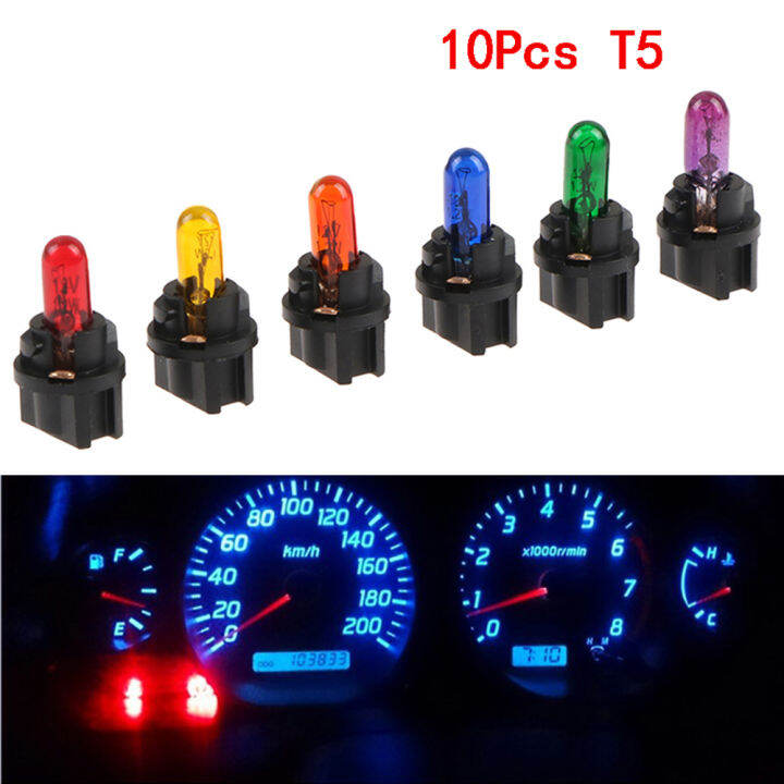 10Pcs T5 SMD LED Car Light Automobiles Lightemitting Diode Instrument Gauge Dashboard Light
