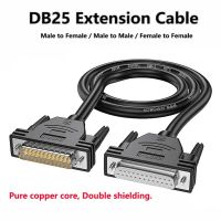 Pure Copper DB25 Extension Cable Male To Male To Female 25-pin Cable Parallel Port Cable Serial Computer Printer Data Cable