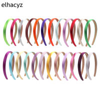 10pcslot Multi Colors Lady 1.5 CM Wide Satin Hairband Women Smooth Solid Ribbon Plain Alice Headband Girls DIY Hair Accessories