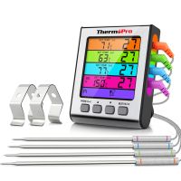 ThermoPro TP17H 4 Probes 4 Colors Backlight Large LCD Display Digital Kitchen Cooking Smoking Oven Meat Barbecue Thermometer