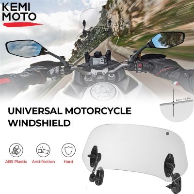 【LZ】 Motorcycle  windshield UniversalClamp-On Variable Windscreen Spoiler Extension For R 1200GS F800GS F650GS  For Yamaha MT07 MT09