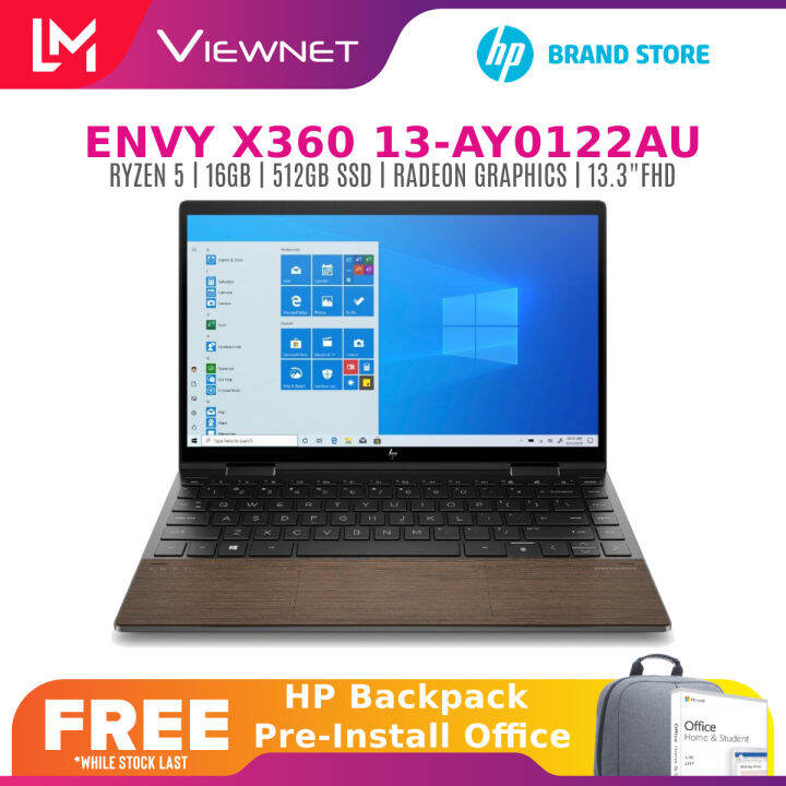 HP ENVY X360 13-AY0122AU (RYZEN5-4500U, 16GB, 512GB SSD, 13.3