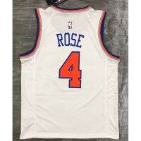 The New Original เสื้อบาสเกตบอลเอ็นบีเอ 【Hot Pressed】ROSE New York Nicks 4# เสื้อบาส NBA สีขาว เสื้อบาสเก็ตบอล Hot Press Jersey