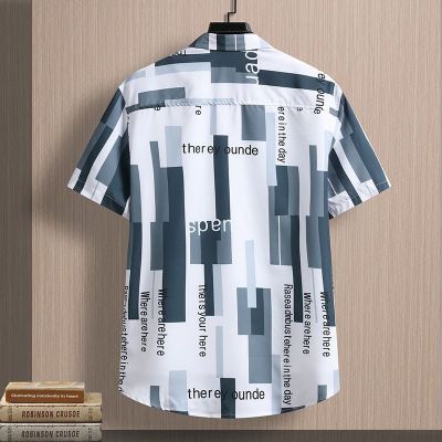 【Ready】🌈 New mer Silk ed Shirt ns Short-sed an hn Shirt A- Outer