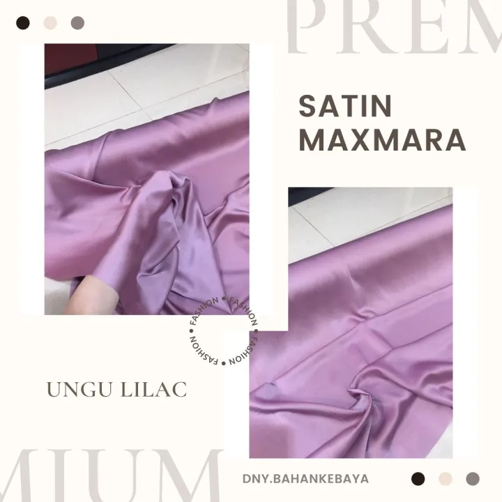 Kain Furing Satin Sateen Silk Maxmara Premium Warna Ungu Lilac Lazada