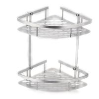 ㍿◑◈ Bathroom Corner Shower Rack 2 Layer Space Aluminum Bathroom Shelf Accessories Set Removable Rack Bathroom Shelf organizador