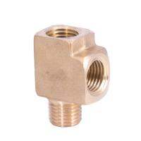 1/4" 1/2" NPT Female Female Male Tee 3 Ways Block Splitter Brass Pipe Fitting Coupler Connector Water Gas Fuel Pipe Fittings Accessories