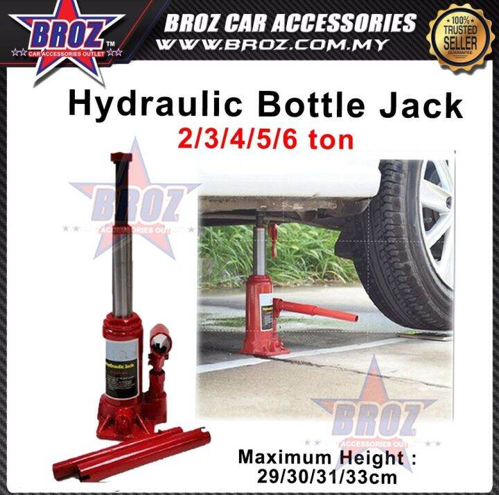 Heavy Duty Hydraulic Car Bottle Jack 2 / 3 / 4 / 5 / 6 Ton Maximum