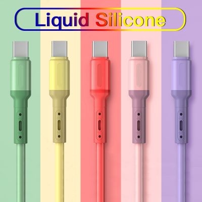 Chaunceybi Fast Charging Type C Cable USB Soft Silicone Data Cord 1/1.5/2M USB-C Charger Wire
