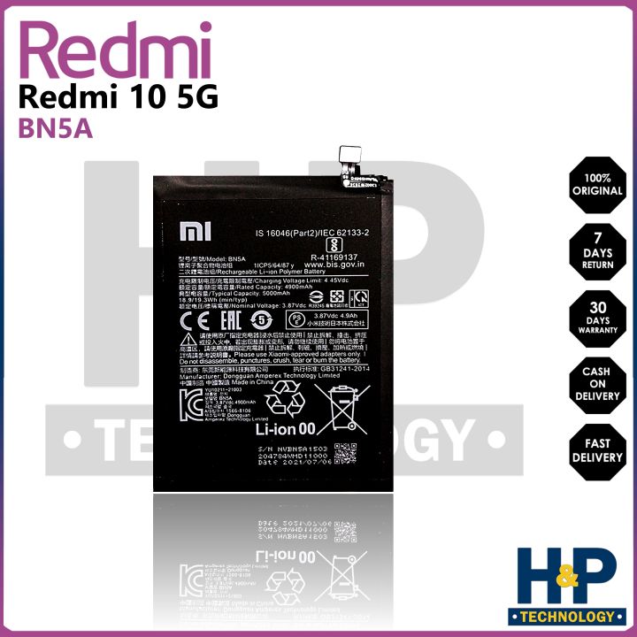 Battery Model Bn5a Redmi 10 5g Note 10 5g Battery Lazada Ph 5136