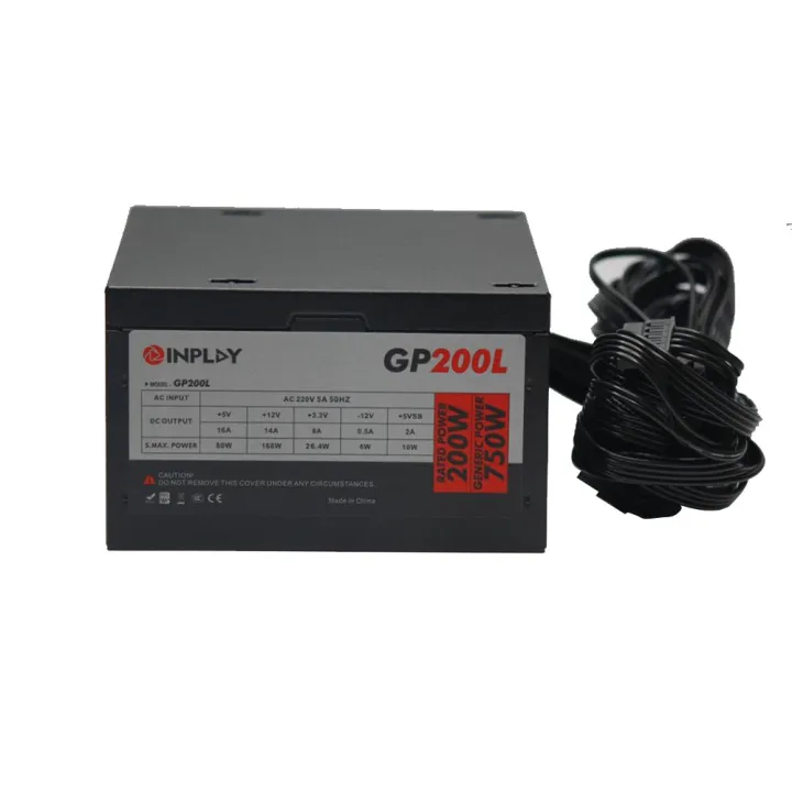 Inplay GP200L Generic ATX Power Supply Long Wire | Black | Sale ...