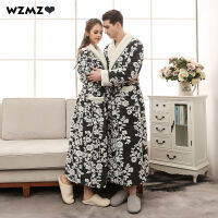 Winter Double-layer Flannel Windproof Sleepwear Robes for Women 3D Jacquard Bathrobe Large Size Pijama Thicken Warm Night Dress