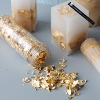 ✹✠☋ Imitation Gold Silver Copper Foil Sequins Glitter Foil Paper Nail Art Candle Making Epoxy Resin Filling Decoration Candle Kits