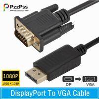 PzzPss 1.8M Kabel Adaptor DisplayPort Ke VGA 1080P DP Ke VGA Konverter Pria KE Pria untuk Proyektor Monitor TV Laptop Komputer PC