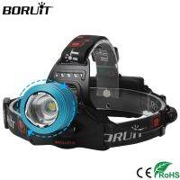 BORUIT RJ-2800 LED 2000LM Headlight 3 Modes Zoom Headlamp Use 18650 Battery Head Torch Waterproof Camping Hunting Lantern