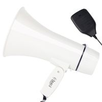 35 Watt Power Portable Megaphone Speaker PA Bullhorn with Handheld Microphone Built-in Siren  240S Recording (White) Megaphones