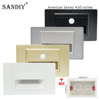 SANDIY American LED Step Light Wall Lamp Pir Sensor Motion Night Lighting for Stair Aisle Closets Recessed Sconce US Size