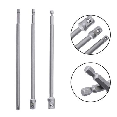 200mm Extension Drill Bits Bar Impact Socket Adapter 1/4 3/8 1/2 Inch Hex Chrome Vanadium Steel For Manual Pneumatic Screwdriver