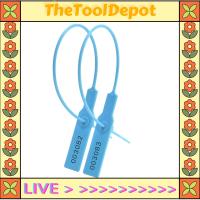 TheToolDepot ซีลกันการงัดแงะหมายเลขซีเรียล100ชิ้นป้ายผนึกเพื่อความปลอดภัยแท็กซีลล็อคพลาสติกดึงแน่นแน่นดับเพลิงล็อคซีลล็อคตัวเองสำหรับกระเป๋ารองเท้าเสื้อผ้า