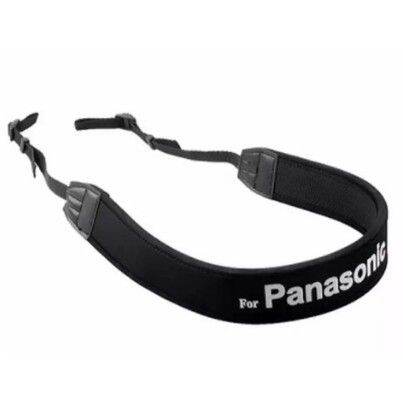 for-panasonic-สายคล้องกล้อง-แบบนิ่ม-neoprene-สายสีดำ-อักษรขาว-1379