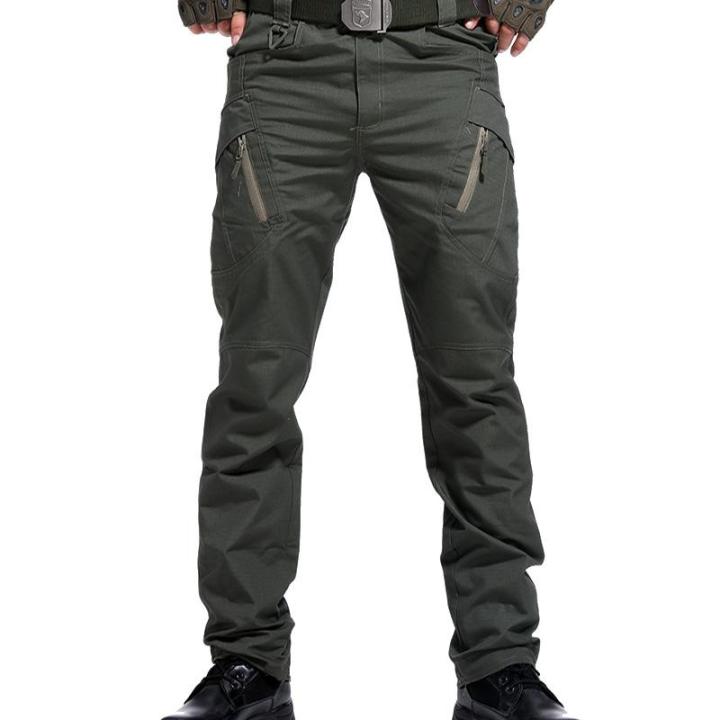 ผู้ชายกางเกงทหารยุทธวิธี-multi-pocket-elastic-กางเกงลำลองชายฤดูใบไม้ร่วงฤดูใบไม้ผลิเข้ารูปพอดี-cargo-กางเกงสำหรับชาย3xl-tcp0001