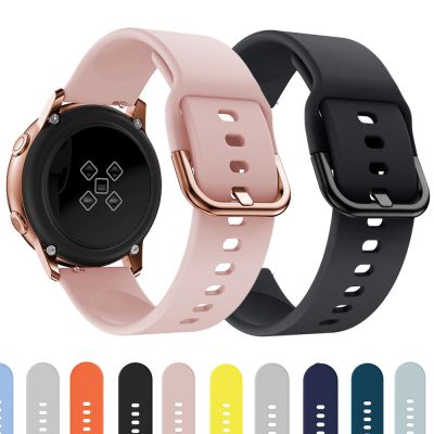 18mm 22mm 20mm Strap For Samsung Galaxy watch Active 2 Gear S3 46/42mm Silicone Wristband For Huawei watch Amazfit BIP Bracelet