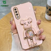 หมีรุนแรงลูกอมสเตอริโอแบบ3D หรูหราชุบที่วางแบบหมุนได้ฝาหลัง TPU เคสนิ่มใส่โทรศัพท์สำหรับ Samsung Galaxy A01/A10/A10S/A11/M11/A02/A02S/A12/A20/A30/A20S/A50/A50S/A30S/A51/A7/A70/A70S/A71/A31/M12/M30s/M31 A24 A34 A25