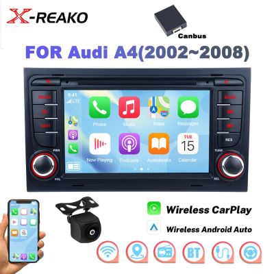 X-REAKO วิทยุติดรถยนต์อัตโนมัติสำหรับ Audi A4(2002 ~ 2008) พร้อม Android11นำทาง GPS 2Din FM สเตอริโอ Carplay เครื่องเล่นภาพเคลื่อนไหวหลายชนิด WIFI