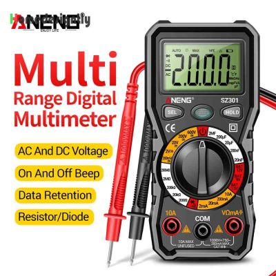 2000นับสมาร์ทดิจิตอลมัลติมิเตอร์ทดสอบความต้านทานความจุมือถือ Tester Meter DC AC แรงดันไฟฟ้าแบตเตอรี่ขับเคลื่อนความแม่นยำสูงเครื่องมือไฟฟ้า