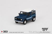 ™☊✗ gt 1:64 land rover defender county wagon stratos azul diecast modelo de carro