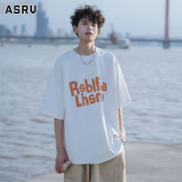 ASRV เสื้อยืดแขนสั้นผู้ชาย,เสื้อยืดลำลองย้อนยุคแฟชั่นใหม่