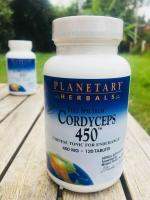 Cordyceps Power CS-4 ถั่งเช่าสีทองสายพันธ์ที่ดีที่สุด 450mg 120 เม็ด (Planetary Herbals®)