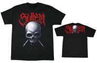 Mens Tees Sullen Bell Tolls Realism Skull Paintbrush Black Red Tattoo Mens T Shirt S3Xl Teenage Gildan