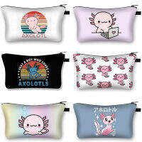 【cw】Cute Animal Sea Otters Axolotl Ferret Pattern Cosmetic Bag Women Makeup Bags Zipper Cosmetic Cases Girls Lipstick Holder Gifthot