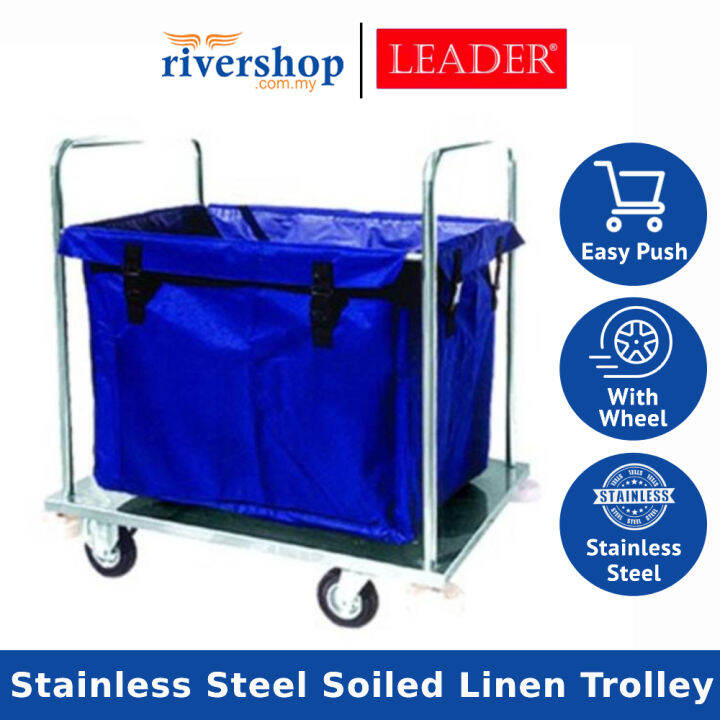 Leader Stainless Steel Trolley Soiled Linen Cart Trolley SLT505/SS
