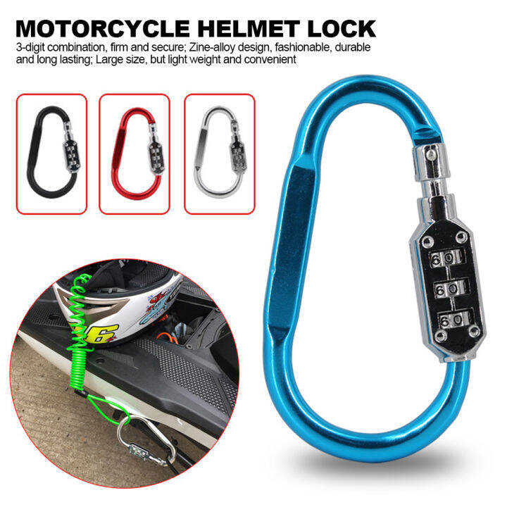 Hittime Portable Motorcycle Helmet Luggage Padlock Keychain Zinc Alloy