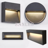 SANDIY 6W Wall Light Outdoor Nightlight Waterproof Stair Lamp For Garden Gate Balcony Surface Mounted Sconces Outside Lighting