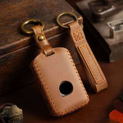 Luxury Leather Car Key Case Cover Fob Auto Accessories for Volvo Xc60 S90 Xc90 S60 Keychains Holder Keyring Protective Shell Bag