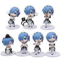 WENDYSKY 7ชิ้น/เซ็ตสำหรับเด็กอะนิเมะ Rem Ram เครื่องประดับตุ๊กตาตัวเล็กหุ่น Rem Action Figures Re: ชีวิตในโลกที่แตกต่างจากโมเดลหุ่นฟิกเกอร์ของเล่นเป็นศูนย์