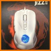 ?SALE? เมาส์Laser JIZZสีขาวมีไฟโชว์สวยงามปรับความละเอียดได้ถึง 2,400 dpi พอร์ตเชื่อมต่อ USBรองรับWindow 7 /8/10/Vista/XP/2000 ## ชิ้นส่วนคอมพิวเตอร์ จอมอนิเตอร์ เมนบอร์ด CPU Computer Cases Hub Switch กราฟฟิคการ์ด Gaming