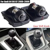 【DT】 hot  Fit For Audi A4 B6 B7 2000-2008 Manual 5 6 Speed Car Gear Shift Shifter Knob Lever Handle Head With Leather Dust-Proof Cover