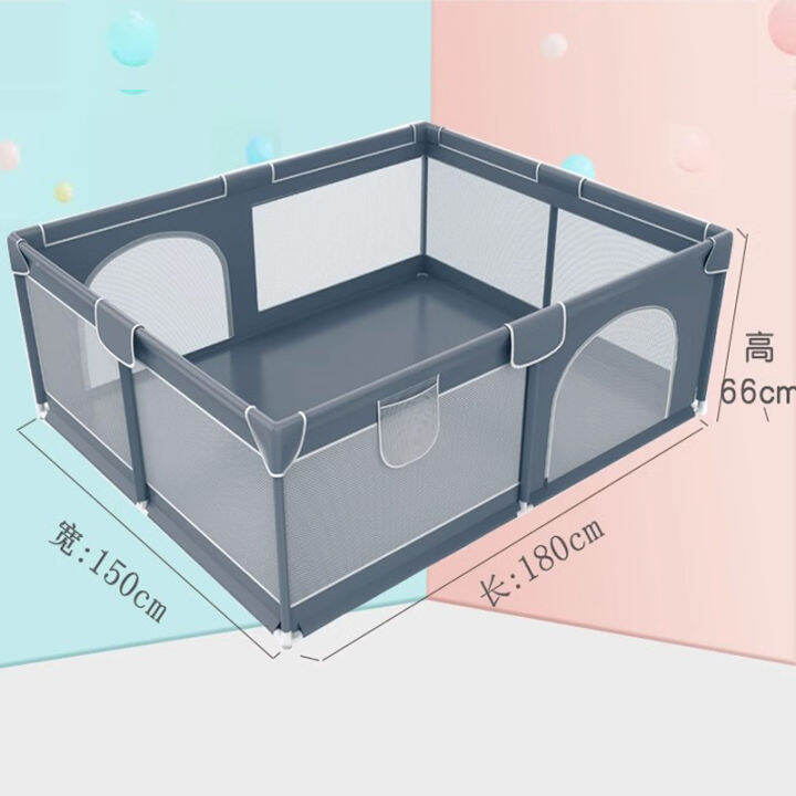 จัดส่งจากกรุงเทพ-คอกเด็ก-คอกกั้นเด็ก200cmx200cmสูง-65-cm-คอกเด็กคอกกั้นเด็ก-ระบายอากาศ-มีประตู-กั้นเด็ก-แข็งแรง-คอกกั้นเด็กตาข่าย