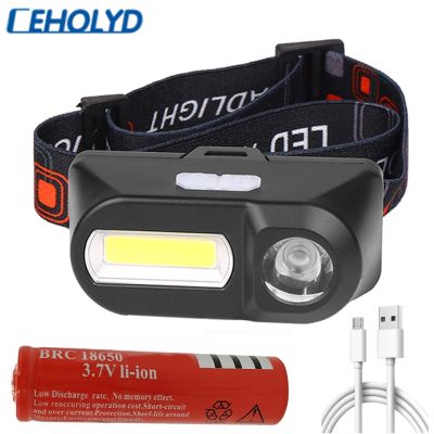 Sensor mini XPE COB LED Headlamp USB Rechargeable Camping Head lamp Fishing headlight flashlight torch Portable Light