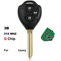 【☃】 Auto City (JAS) 3ปุ่ม Keyless Fob กุญแจรีโมทสำหรับ Toyota Camry 315/433MHZ พร้อม G/4D67ชิปภายใน TOY43ไม่มีการตัด